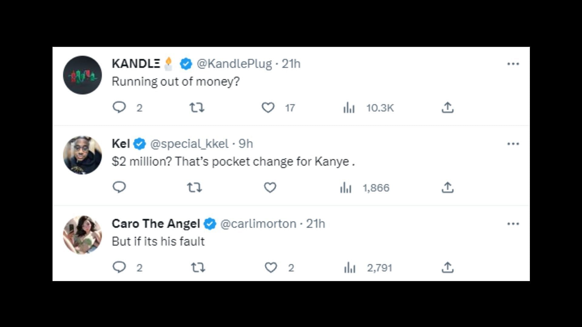 Netizens reacted to the lawsuit against Ye by Gap (Image via DailyLoud/Twitter)
